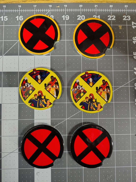 X-Men Logo 2-pk Ceramic Car coasters