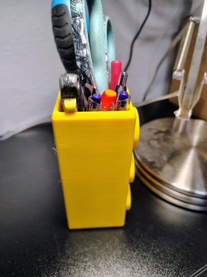 Lego-Inspired Desk Organizer, Pen and Marker Holder, Office Decor
