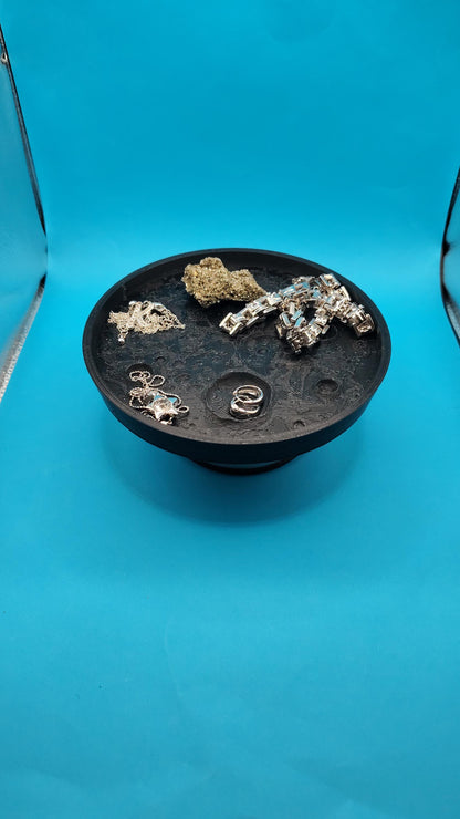 Silver Moon Jewelry Holder, Elegant Ring Dish Organizer