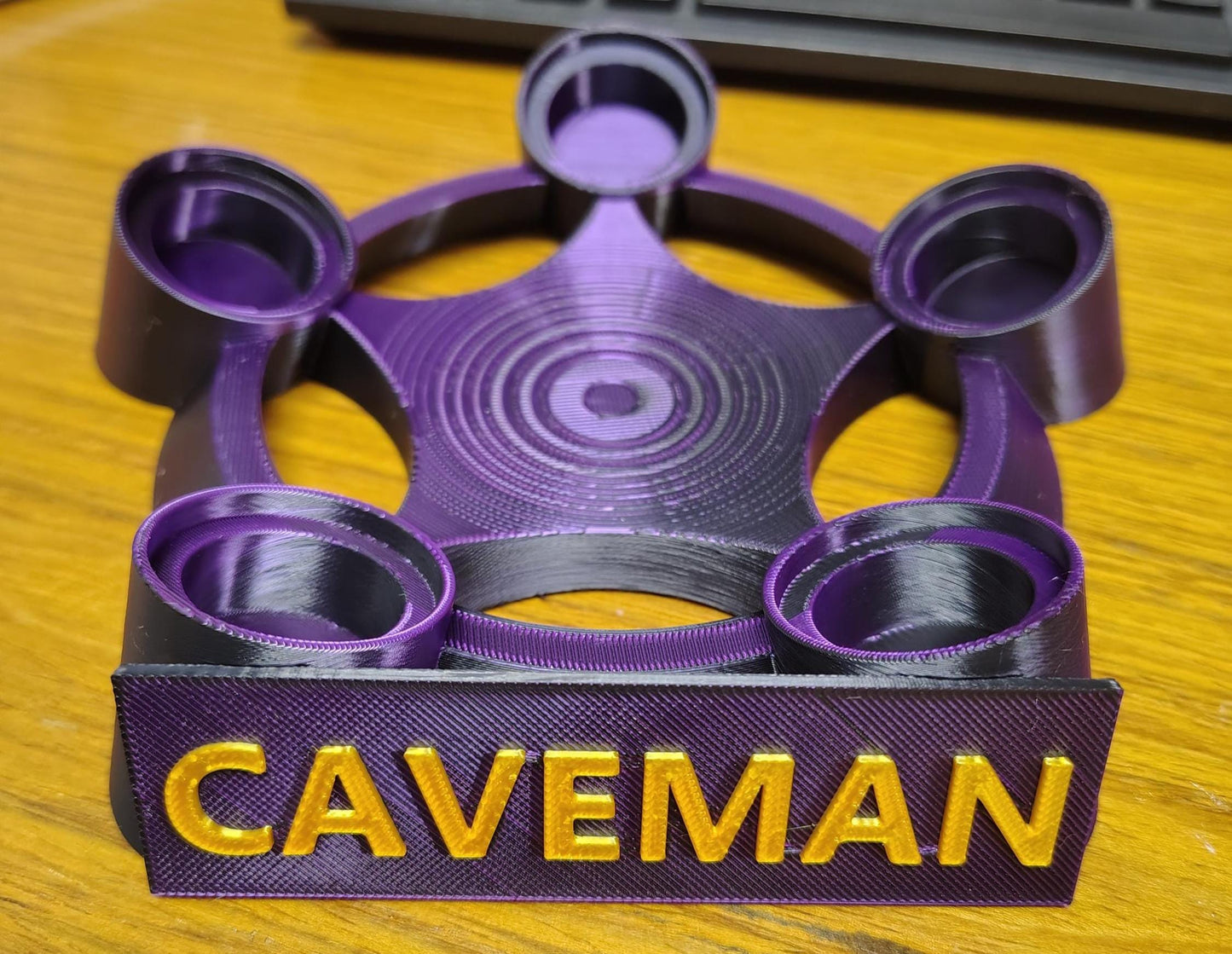 3D-Printed Bowling Ball Cup with Rollers, Custom Name Plate, Unique Bowling Gift