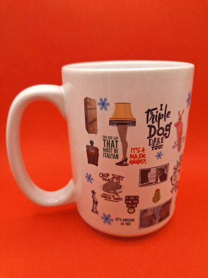 15oz A Christmas Story Coffee Mug 100% Dishwasher and Microwave Safe Sublimation Ink