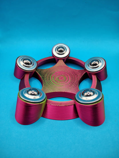 3D-Printed Bowling Ball Cup with Rollers, Custom Name Plate, Unique Bowling Gift