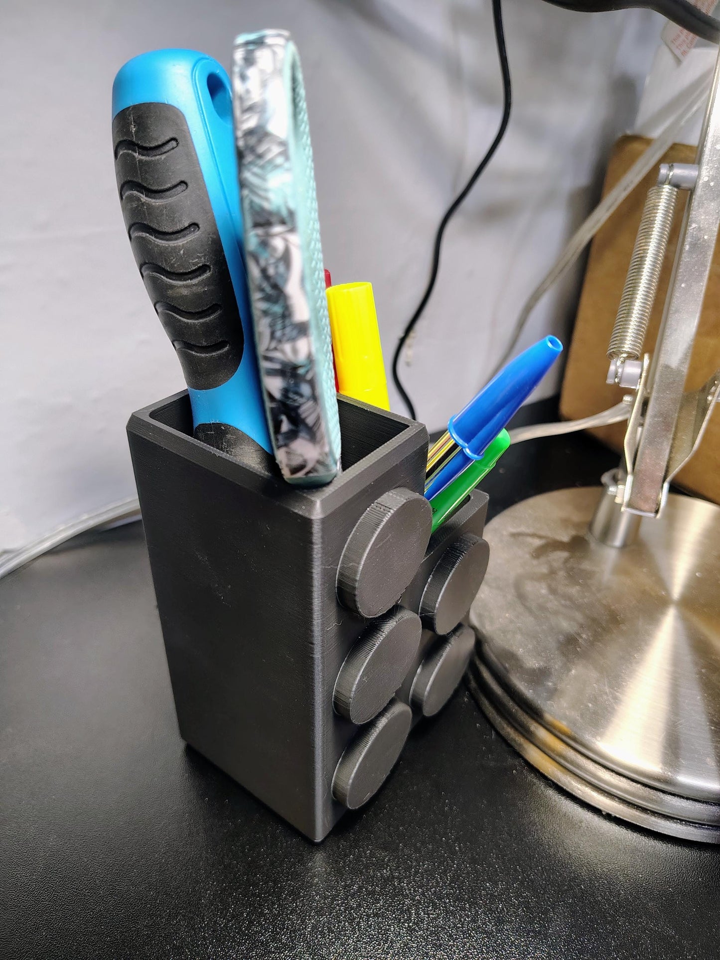 Lego-Inspired Desk Organizer, Pen and Marker Holder, Office Decor