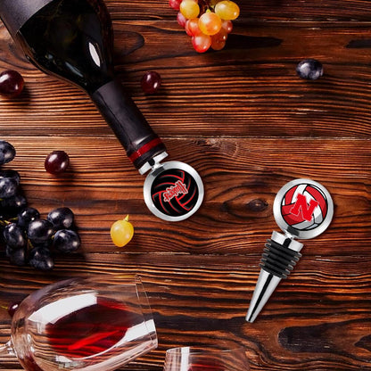 Nebraska Volleyball "N" Chrome Wine Stopper