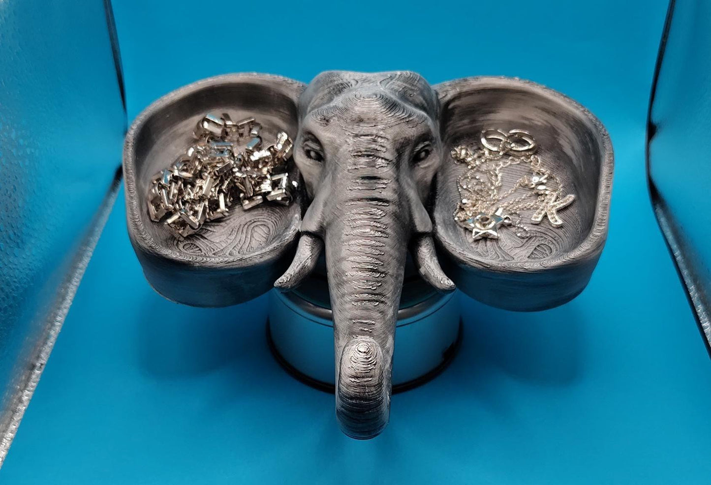 3D Printed Elephant Jewelry Holder, Animal Ring Organizer