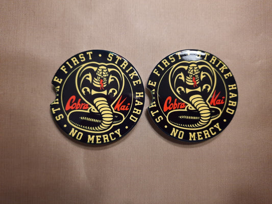 Cobra Kai Car Coasters: Ceramic Drink Coasters, 2-PK
