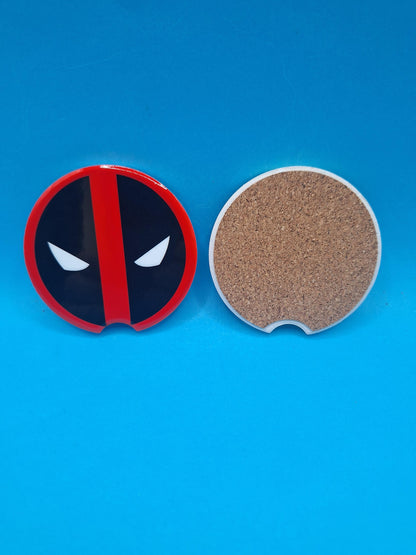 Deadpool & Wolverine Car Coasters, Marvel Fan Gift (2-PK)