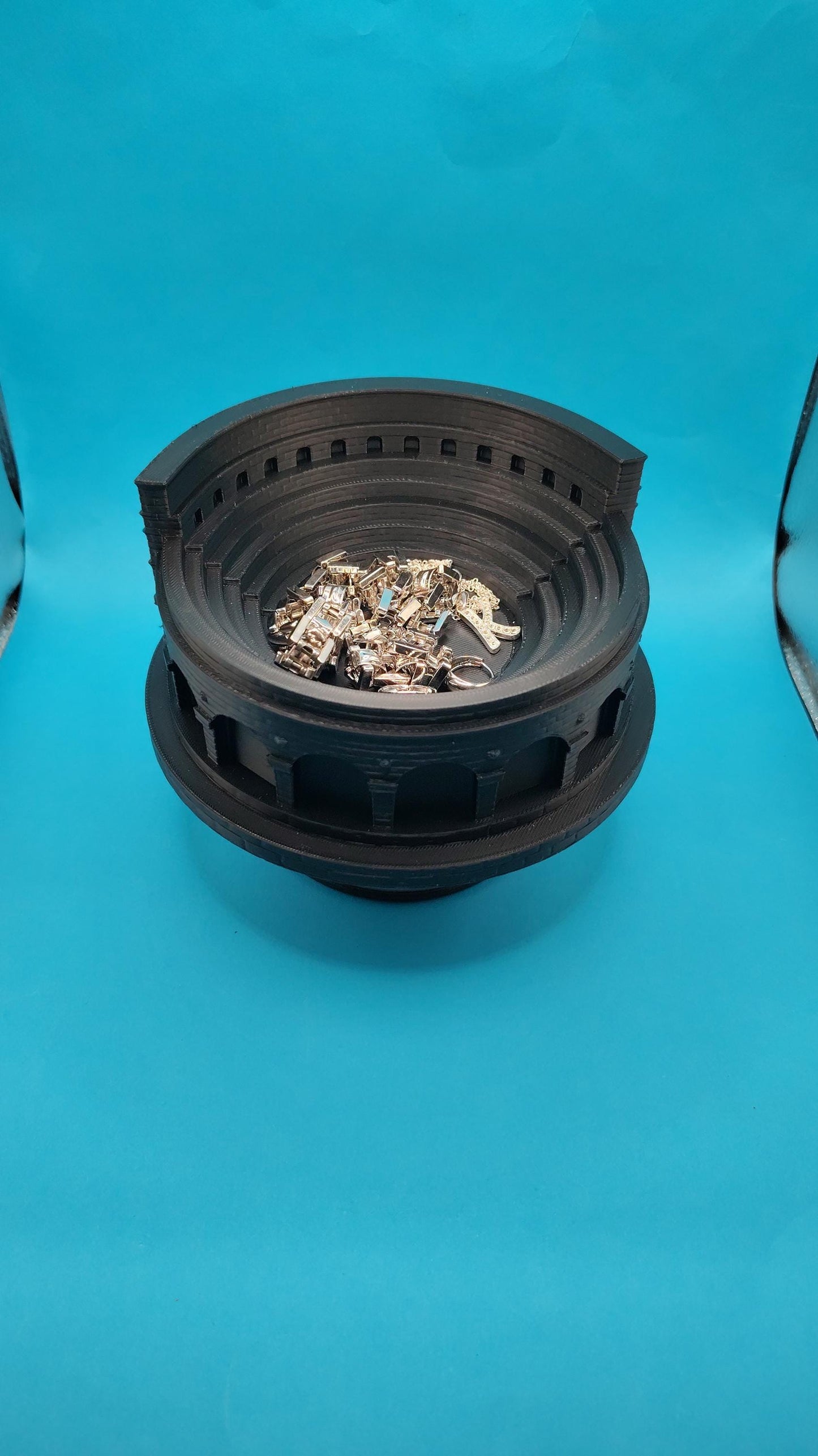 3D Printed Colosseum Jewelry Ring Holder, Roman Decor