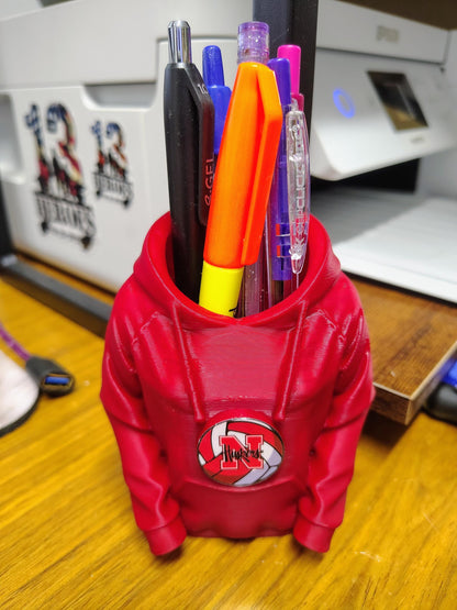 Husker Volleyball Pen Holder, NCAA Team Desk Organizer