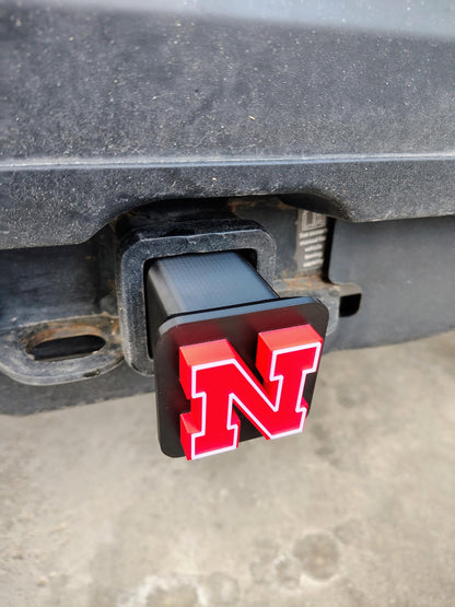 Nebraska Cornhuskers Trailer Hitch Cover, ASA Plastic, Weather Proof, UV Resistant, College Football Decor
