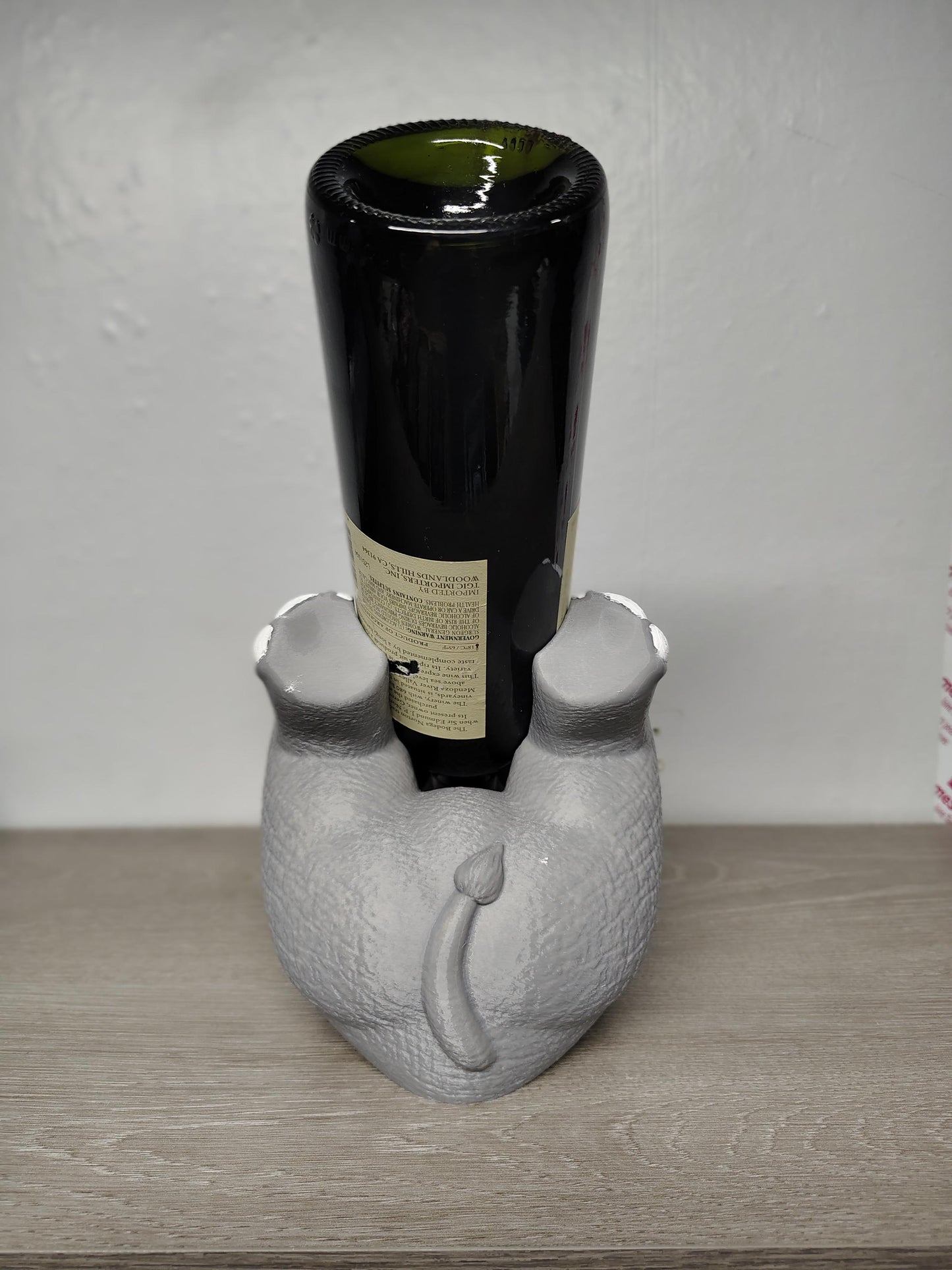 Elephant Wine Bottle Holder: Unique Home Bar Decor - 3D Printed