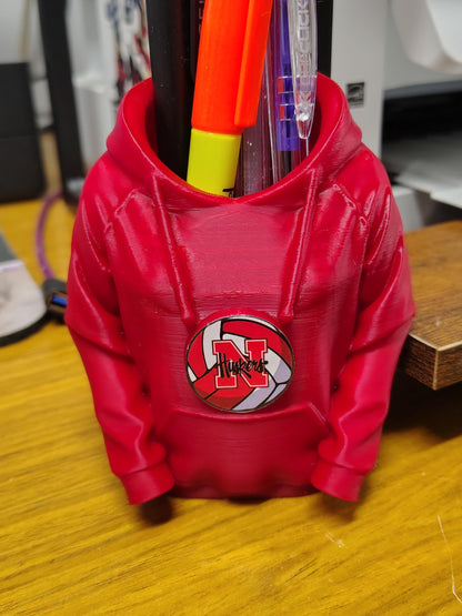 Husker Volleyball Pen Holder, NCAA Team Desk Organizer