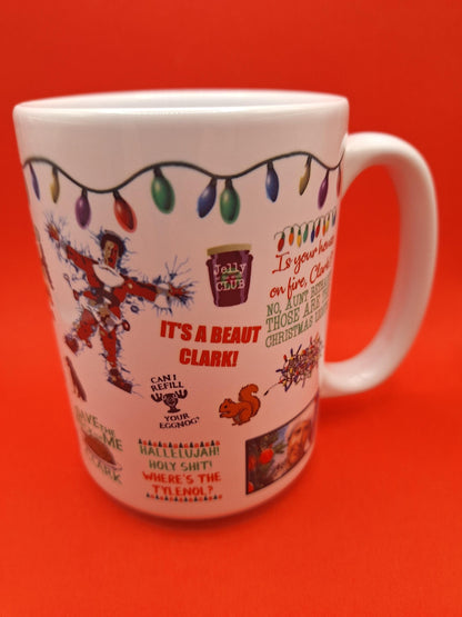 15oz Griswold Coffee Mug Christmas Vacation 100% Dishwasher and Microwave Safe Sublimation Ink