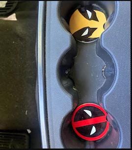 Deadpool & Wolverine Car Coasters, Marvel Fan Gift (2-PK)