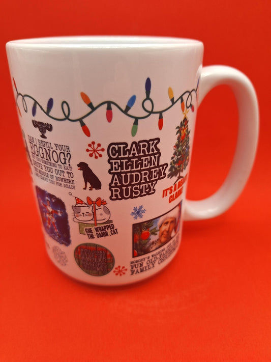 15oz Griswold V2Coffee Mug Christmas Vacation 100% Dishwasher and Microwave Safe Sublimation Ink