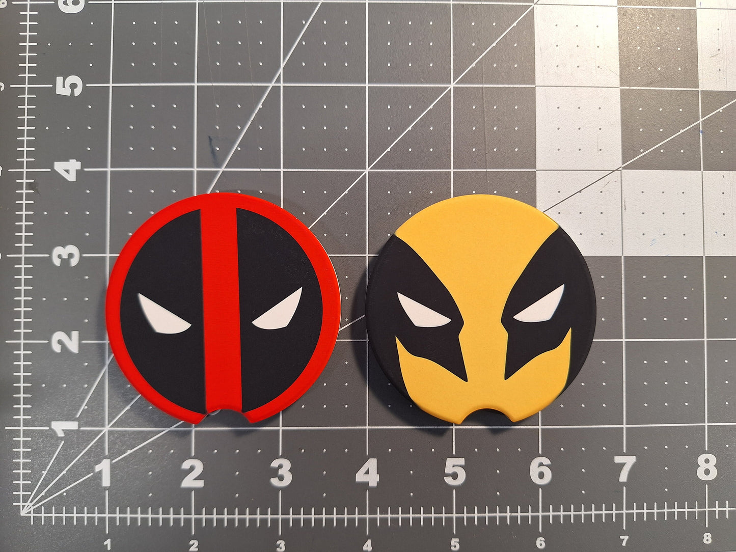 Deadpool & Wolverine Car Coasters, Marvel Fan Gift (2-PK)