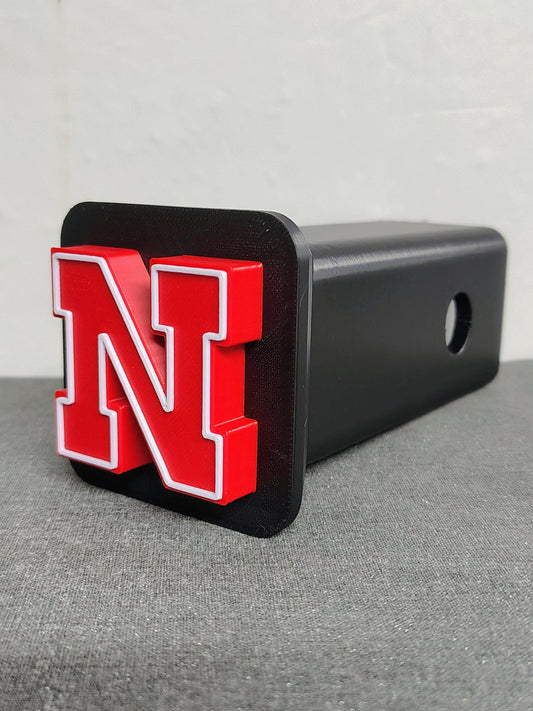 Nebraska Cornhuskers Trailer Hitch Cover, ASA Plastic, Weather Proof, UV Resistant, College Football Decor