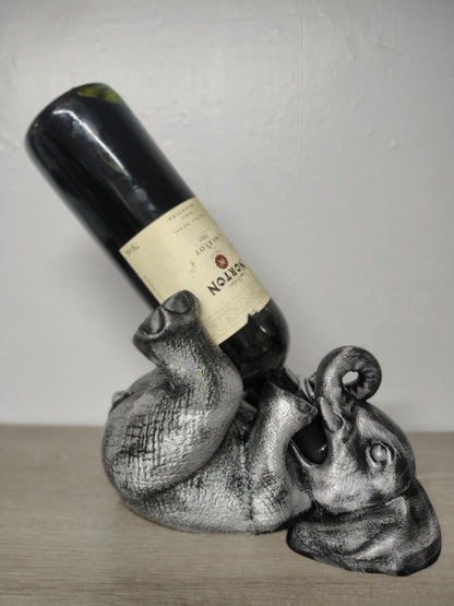 Elephant Wine Bottle Holder: Unique Home Bar Decor - 3D Printed