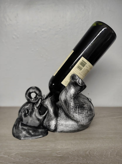 Elephant Wine Bottle Holder: Unique Home Bar Decor - 3D Printed