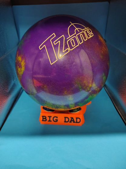 3D-Printed Bowling Ball Cup with Rollers, Custom Name Plate, Unique Bowling Gift