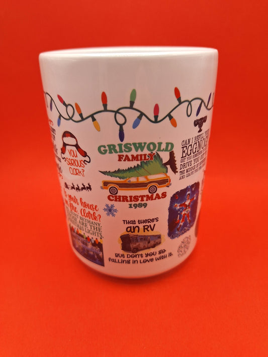 15oz Griswold V2Coffee Mug Christmas Vacation 100% Dishwasher and Microwave Safe Sublimation Ink