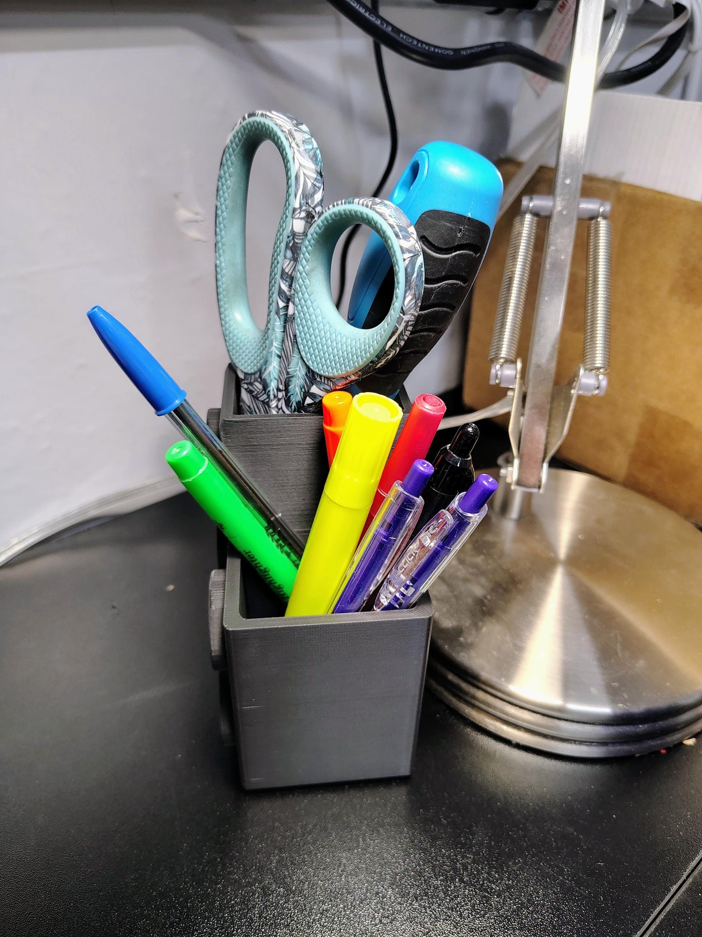 Lego-Inspired Desk Organizer, Pen and Marker Holder, Office Decor