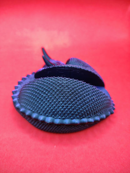 Sleeping Dragon Phone Holder: 3D Printed Purple-Black PLA Desk Stand