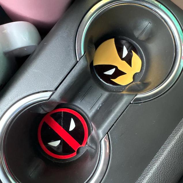 Deadpool & Wolverine Car Coasters, Marvel Fan Gift (2-PK)