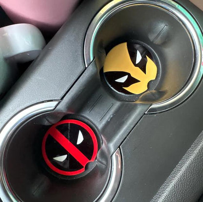 Deadpool & Wolverine Car Coasters, Marvel Fan Gift (2-PK)