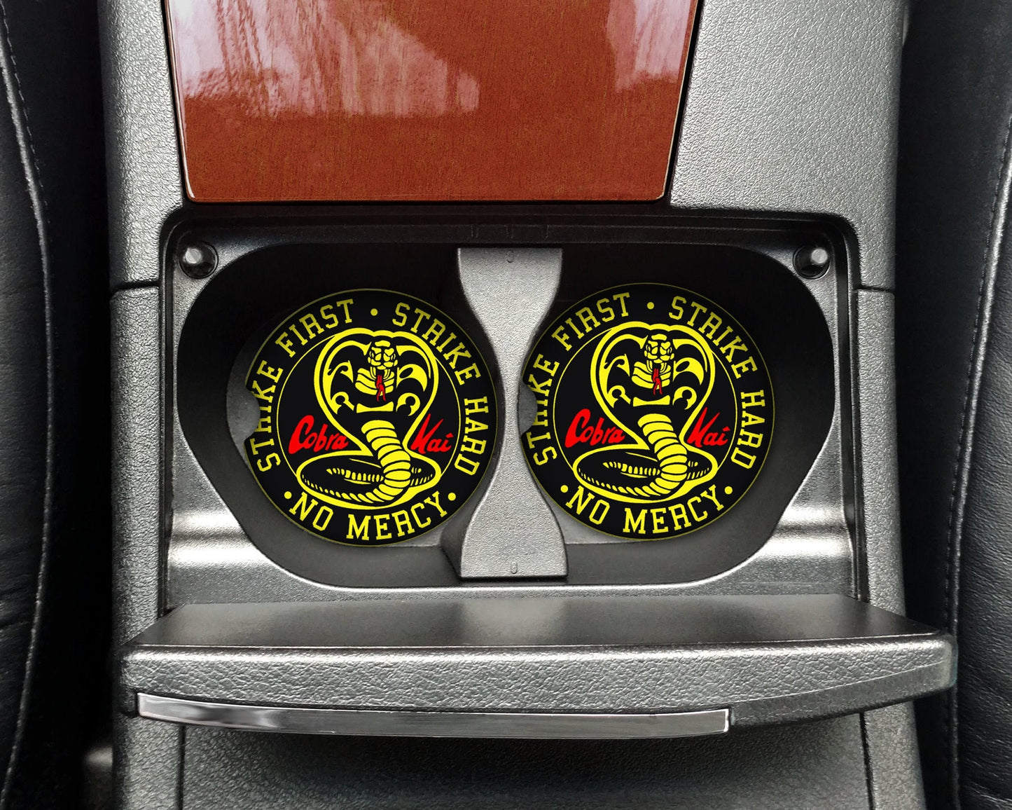 Cobra Kai Car Coasters: Ceramic Drink Coasters, 2-PK
