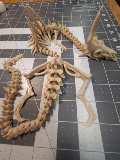 Articulated Bone Dragon Figurine 23 Inch | Poseable Skeleton Model for Collectors & Fantasy Decor