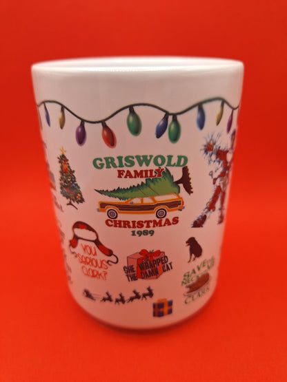 15oz Griswold Coffee Mug Christmas Vacation 100% Dishwasher and Microwave Safe Sublimation Ink