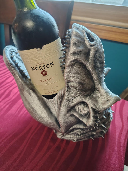 3D Printed Dinosaur Wine Bottle Holder | Unique Bar Decor