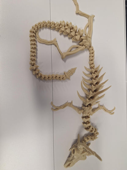 Articulated Bone Dragon Figurine 23 Inch | Poseable Skeleton Model for Collectors & Fantasy Decor