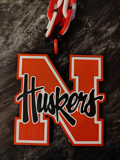 Huskers Hype Chain | Nebraska Cornhuskers Fan Jewelry | College Team Spirit Accessories | Gift for Husker Fans