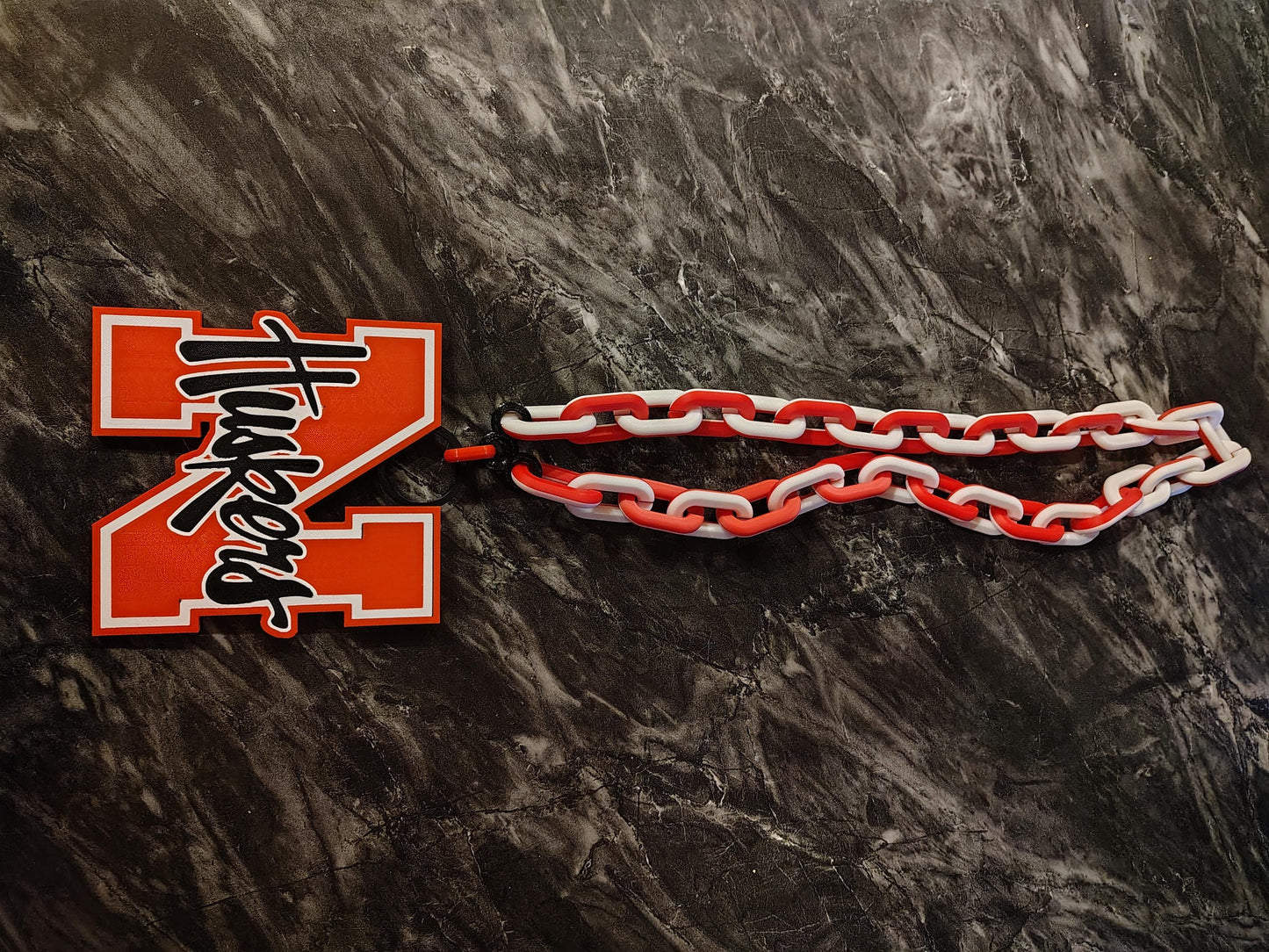 Huskers Hype Chain | Nebraska Cornhuskers Fan Jewelry | College Team Spirit Accessories | Gift for Husker Fans