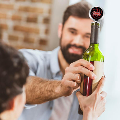 Nebraska Volleyball Huskers Chrome Wine Stopper