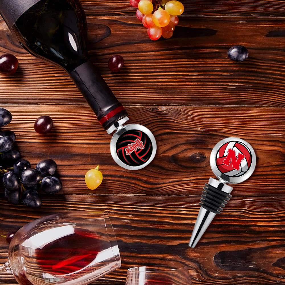 Nebraska Volleyball Huskers Chrome Wine Stopper