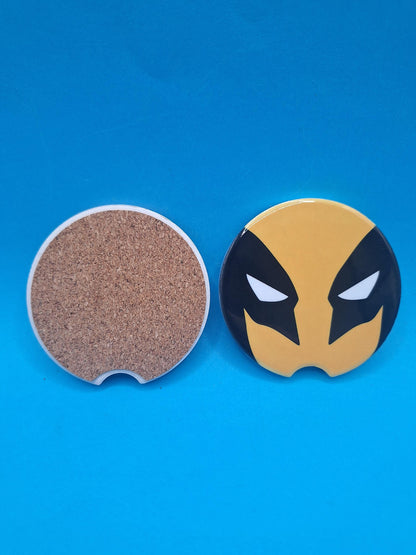 Deadpool & Wolverine Car Coasters, Marvel Fan Gift (2-PK)