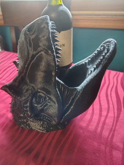 3D Printed Dinosaur Wine Bottle Holder | Unique Bar Decor
