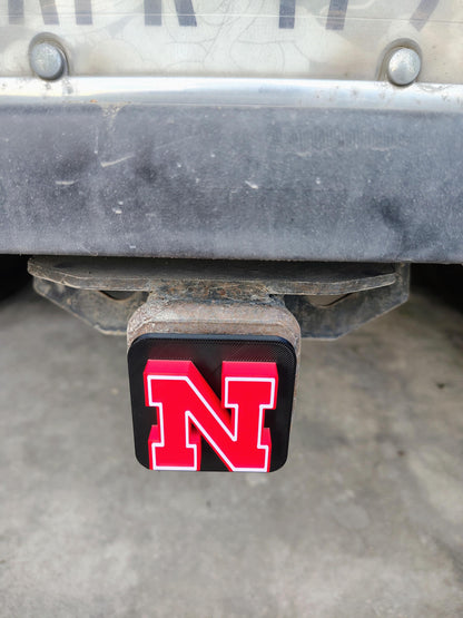 Nebraska Cornhuskers Trailer Hitch Cover, ASA Plastic, Weather Proof, UV Resistant, College Football Decor